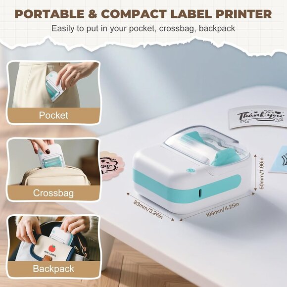 Portable Mini wireless thermal label sticker Printer - Picture 11 of 14